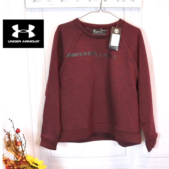 Under Armour Tops - NWT❤️Under Armor❤️sweatshirt. Maroon. Size L